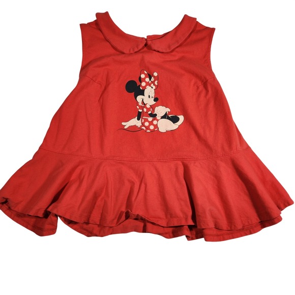 Disney Tops - Disney‎ Parks Minnie Mouse Peplum Top Womens 1X Red Organic Cotton